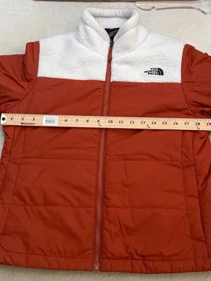 The North Face North Peak Puffer Sherpa Insulated Fleece Rust Jacket Size Medium thumbnail 13