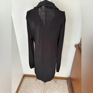 Princess Polly Faux Wrap Long Sleeve Dress Size 6 Black thumbnail 9