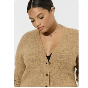 NWT Torrid Beige Vegan Cashmere Button Up Cardigan Sweater‎ Size 1X thumbnail 3