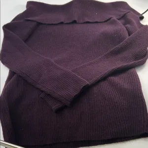 Bloomingdale's Off-the-Shoulder Plum Sweater cashmere thumbnail 14
