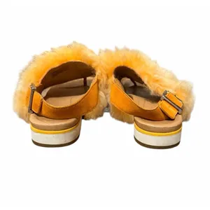 Ugg Holly‎ Fluffy Fur Orange Zinnia Slingback Thong Sandals Women'S Size 8.5 thumbnail 4