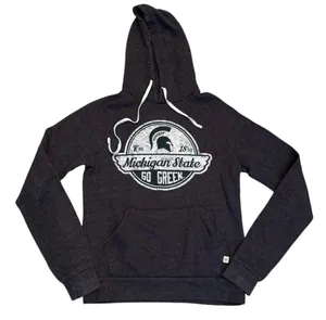 Blue 84 Michigan State Spartans Gray Sweatshirt Hoodie S Go Green thumbnail 1