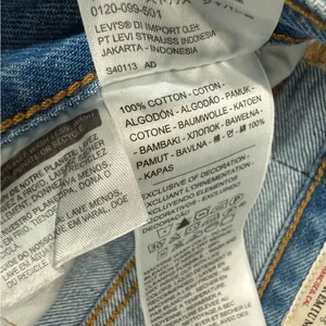 Levi's Premium Original Fit 501s Jeans Distressed Button Fly Blue Size‎ 27 x 30 thumbnail 9