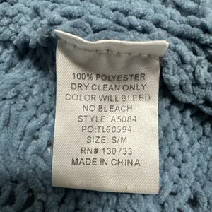 UMGEE Soft Knit Open Front Cardigan Women's S/M Oversized Blue Half Sleeve thumbnail 5