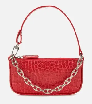 By far Mini Rachel Croc Embossed Leather Top Handle Bag thumbnail 1