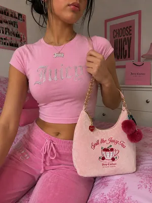Juicy Couture Spill the Juicy Tea hobo Pink Clay bag purse thumbnail 1