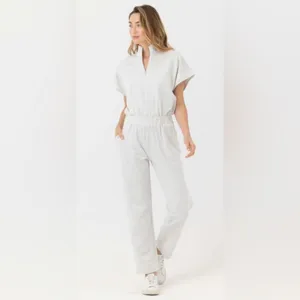 Anthropologie Sundays Womens Derby Jumpsuit‎ Light Heather Grey Sz S Minimalist thumbnail 2