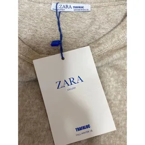 NEW Zara Women's Beige Long Sleeve Crew Neck Knit Slim Crop Sweater Top Size M thumbnail 5