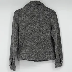 Cynthia Rowley Womens Gray Wool‎ Blend Button Front Knit Utility Jacket XS thumbnail 2