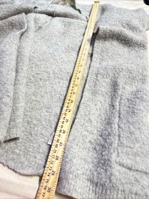 Free People Wool Cardigan Oversized Medium Blend Hooded Super Soft Cream thumbnail 7