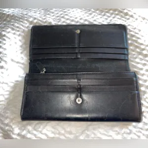 Coach Classic Black Leather Wallet thumbnail 6