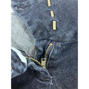 ELLE Dark‎ Wash Women Jeans Trousers Wide Flare Leg Cropped Low Rise Size 4 thumbnail 7