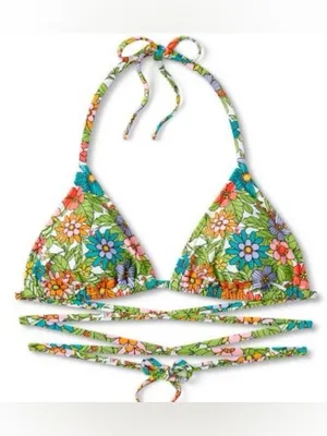 Wild Fable Floral Tie-String Bikini thumbnail 8