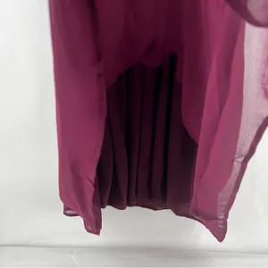 Show Me Your Mumu Flowy Ruffle Maxi Dress‎ in Merlot Chiffon NWT Size XS thumbnail 10