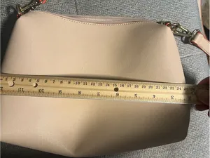 Women's Crossbody Bag in Light Beige with Contrast Trim thumbnail 5