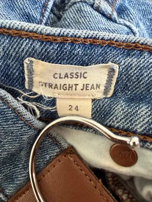 Madewell Classic Straight Jeans Peralta Wash High Rise Size 24 AA596 thumbnail 4