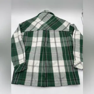 Offline by Aerie XS Plaid Green & White Jacket Shacket Oversized Women’s Layers thumbnail 7