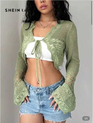 Cropped knit cardigan SHEIN  thumbnail 3