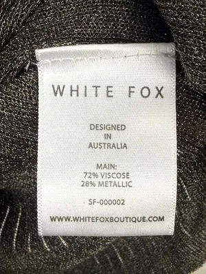 White Fox Metallic Gray Knit Adjustable Strappy Tank Top - Size - XL thumbnail 4