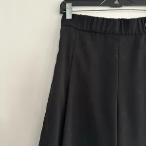 Zara Sz: M Black Wide Leg Cropped Pull On Sailor Pant Large Button Accent thumbnail 9