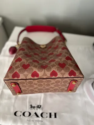 Coach Willow Bucket Bag In Signature Canvas With Heart Print thumbnail 6