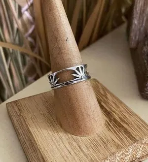 Sunrise Sterling Silver Band Ring Sizes 8,9 thumbnail 1