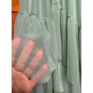 NWT Lulus Stunning Personality Sage Green Mesh Off-the-Shoulder Maxi Dress Sz XS thumbnail 7