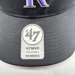 47 Brand NEW Colorado‎ Rockies Trucker Cap Womens Black Snapback Adjustable MVP Hat thumbnail 7