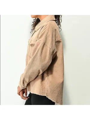 Empyre Aria Tan Corduroy Shirt Jacket shacket Size Small thumbnail 2