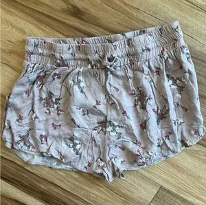SM Don't Ask Why AE Floral Shorts Mauve Rose Print Elastic Waist Italy Lounge PJ thumbnail 1