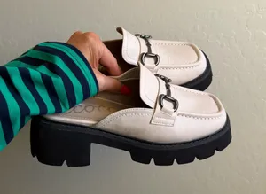 White slide platform loafer Size 7 thumbnail 1