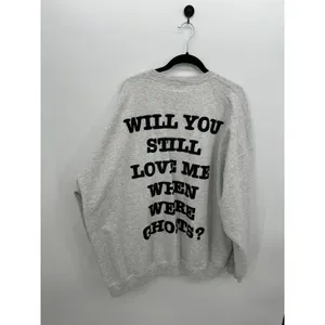 Skull House Ghost Graphic Sweatshirt Gray Will You Still Love Me XL 2XL thumbnail 2
