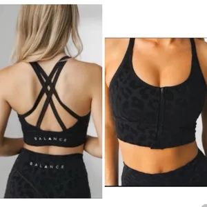 Balance Athletica The Lux Revive Bra Panther Black Velvet Leopard- Size Small thumbnail 2