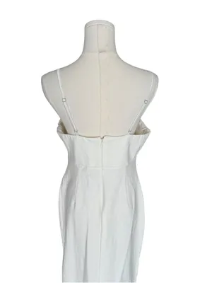 Petal & Pup - NWT Zahra White Asymmetrical Bridal Midi Dress Sz 12 thumbnail 5
