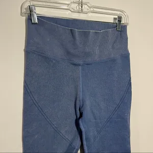 Aerie OFFLINE Seamless‎ High Waisted 7/8 Legging Blue Medium Athleisure Yoga Gym thumbnail 7