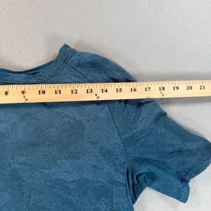 Lululemon Metal Vent Tech Short Sleeve small Teal Blue Space Dye Athletic Top thumbnail 6