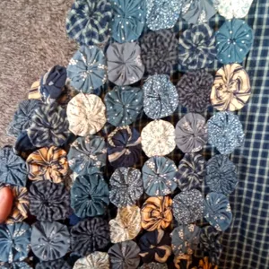 Susan Bristol Blue Patchwork Flowers Vintage Cottagecore Festival Vest Womens L thumbnail 4