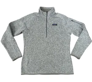 Patagonia Better Sweater 1/4 Zip Fleece Jacket Sz L Heather Gray Outdoors thumbnail 1