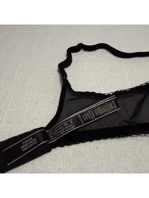 Victoria’s Secret 34C Push-up w/o Padding Lace Bra Black Dream Angels Unlined thumbnail 7