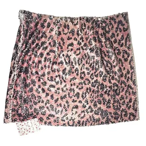 NWT Free People FP One Skinny | Reversible Sequins Mini Skirt Pink Cheetah 4 Y2K thumbnail 2