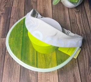 Lululemon Translucent Visor NWT Adjustable One Size (Green White) thumbnail 4