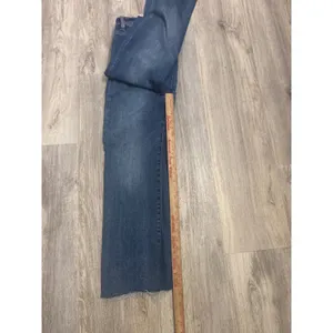 Social Threads Risen Jeans High Rise Wide Leg Raw Hem Medium Wash Size‎ 7/28 thumbnail 7