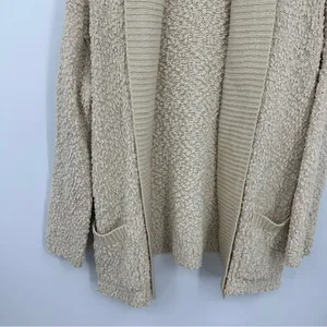 Vintage Style Cream Sweater Cardigan Size Large Boho Fall Cozy Soft Baggy thumbnail 5