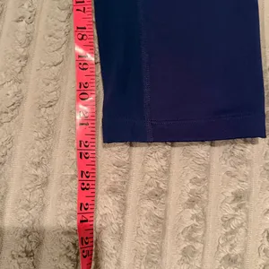 Nike Dri-FIT Womens Navy Blue Running Leggings Cropped Mesh Panels Size M thumbnail 6