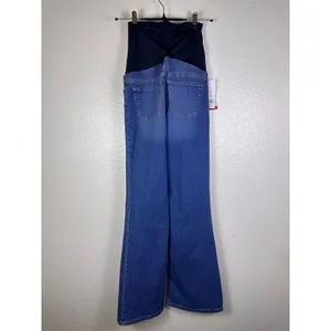 Isabel Maternity by Ingrid & Isabel Flare Jeans Crossover Panel Medium Wash 2‎ thumbnail 2