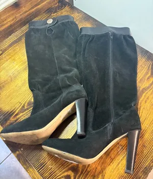 Michael Kors black heeled boots size 9 thumbnail 1