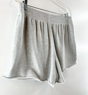Aerie High Rise Cutoff Sweat Lounge Shorts Gray Large thumbnail 7