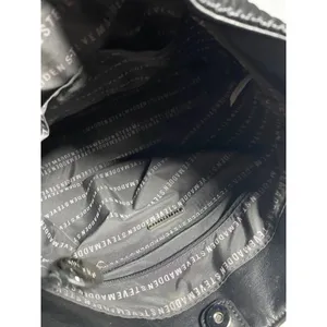 Steve Madden Hobo Bag Womens‎ Large Black Pleated Braided Handle Shoulder Tote thumbnail 5