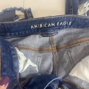 American Eagle Outfitters Ripped Blue Skinny Jeans thumbnail 9