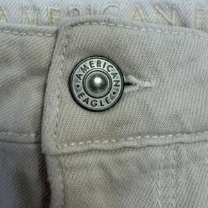American Eagle Jeans Womens 0 Cream Wide Leg Boho Coastal Utility Front Seam thumbnail 6